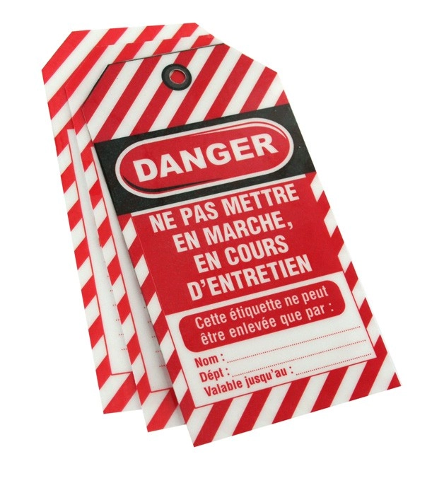 Lot de 10 étiquettes de consignation THIRARD Danger : ne pas mettre en marche - 091133